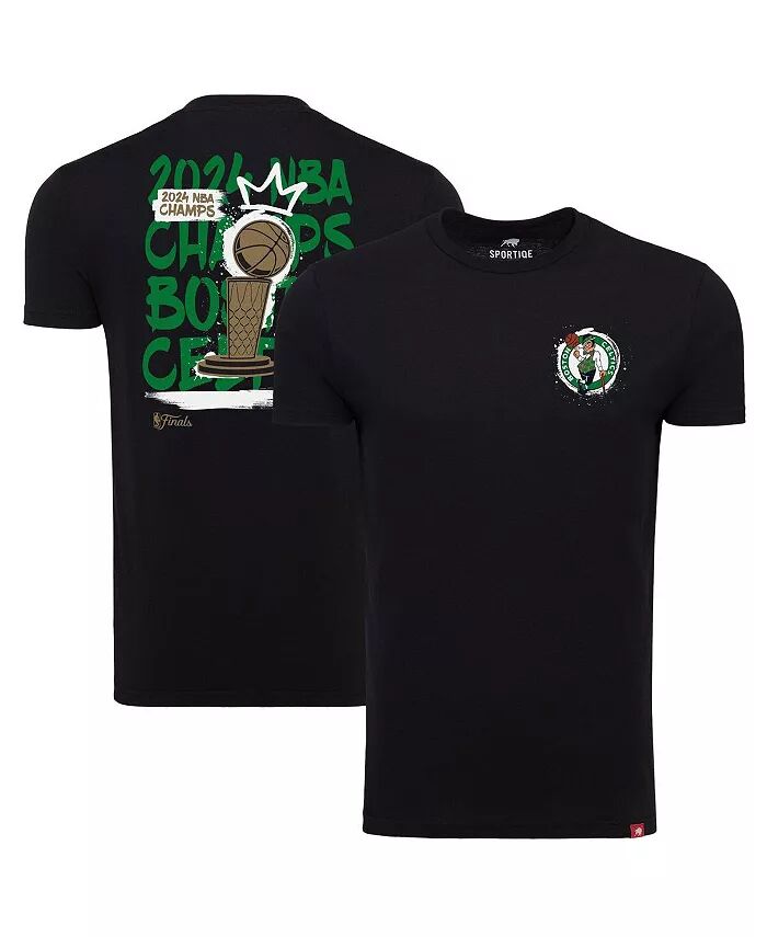 

Мужская черная футболка Boston Celtics 2024 NBA Finals Champions King of the Court Comfy Tri-Blend Sportiqe