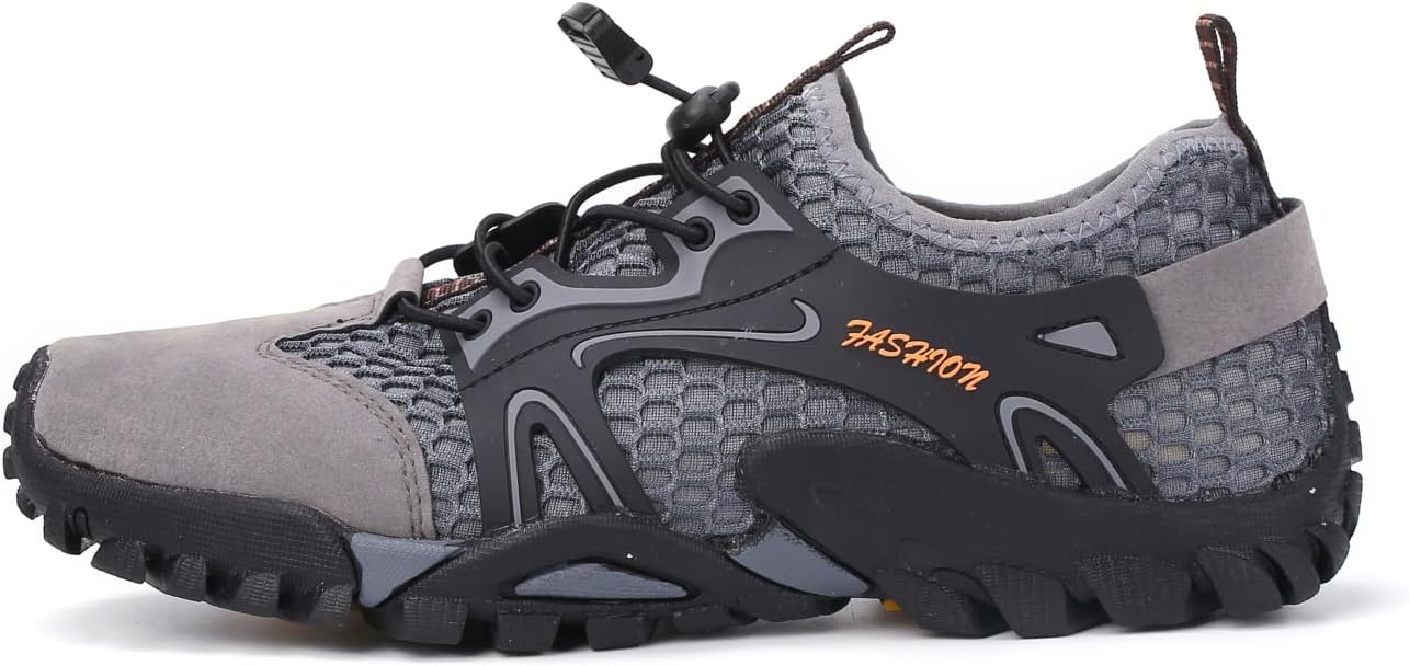 

Мужские быстросохнущие водонепроницаемые сетчатые кроссовки Calceus для активного отдыха, походов и прогулок. Легкие, для активного отдыха на природе, серый