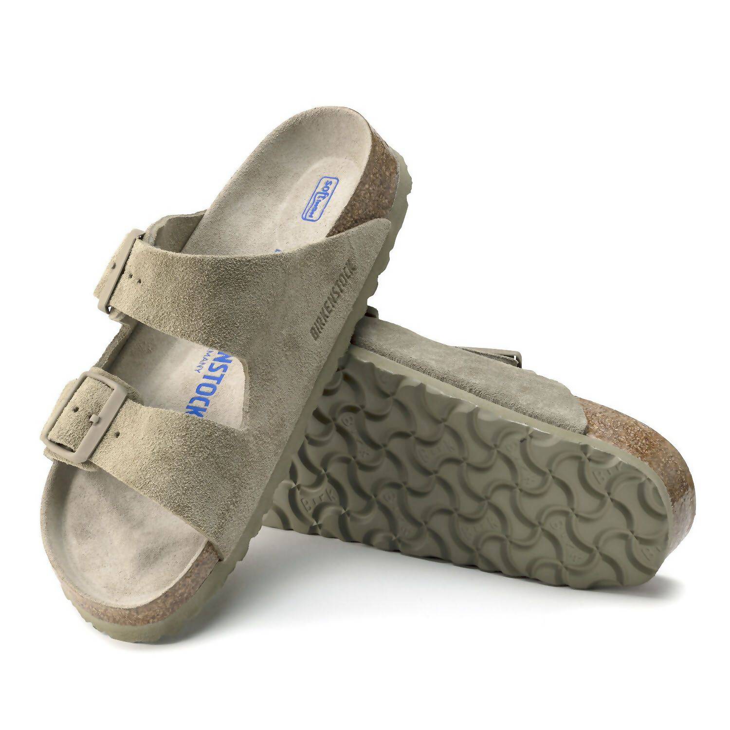 

Мужские сандалии Arizona Soft Footbed в выцветшем хаки Birkenstock