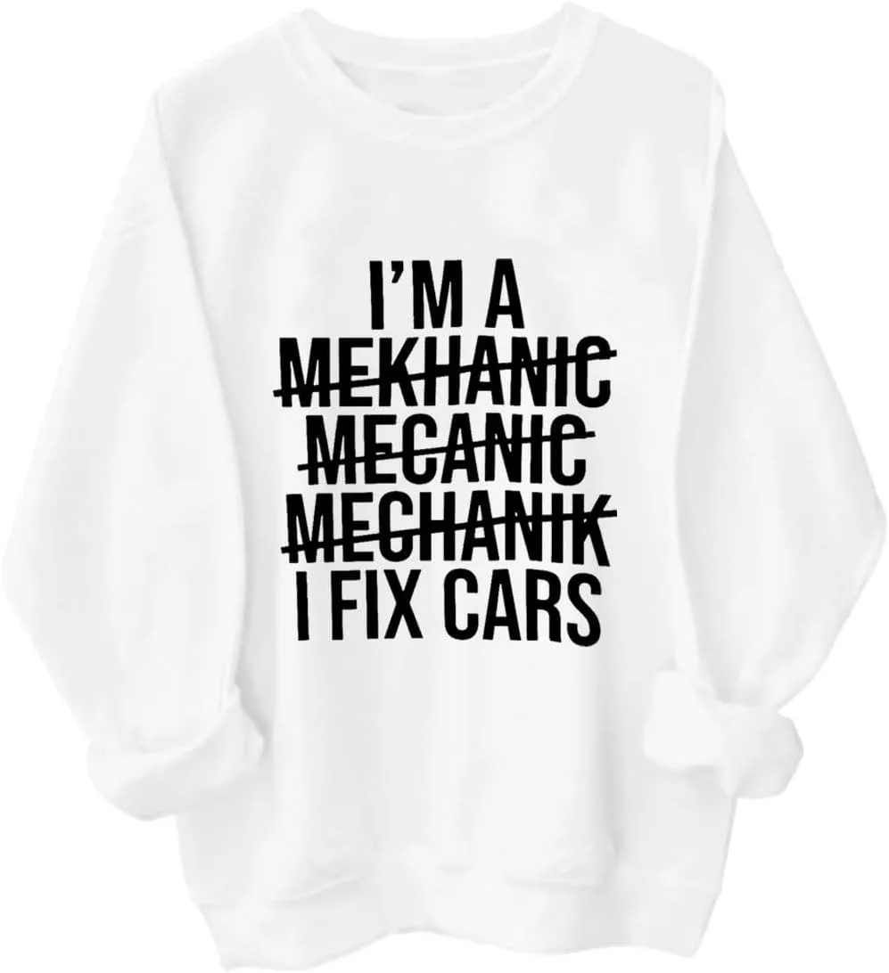 

Толстовка с принтом «Я механик, чиню машины», юмор для авторемонта Czbic