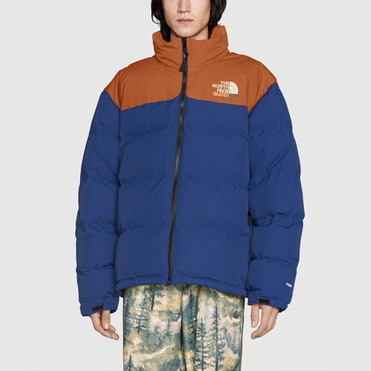 Мужская куртка Gucci X The North Face, синий/оранжевый — фото 3