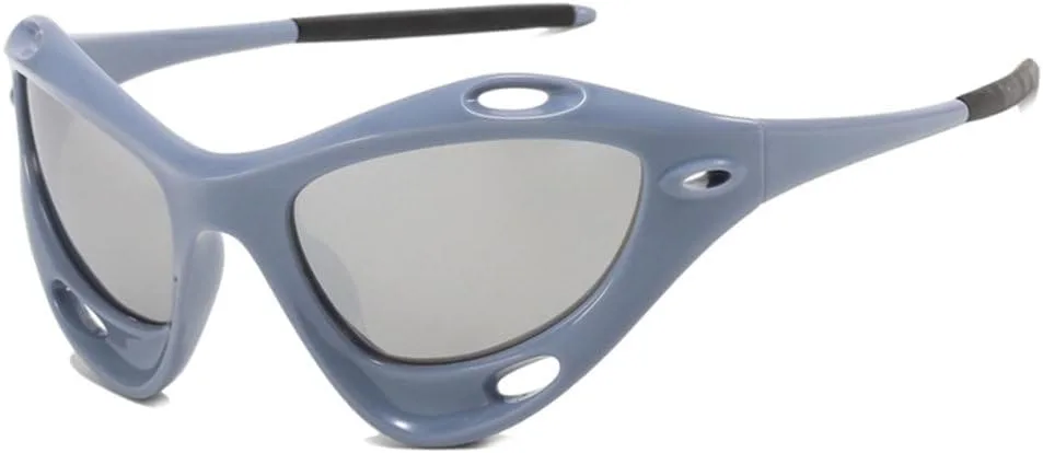 

Солнцезащитные очки в стиле стимпанк для мужчин, спортивные трендовые товары, женские роскошные солнцезащитные очки для активного отдыха LVTFCO, Real Gray Silver