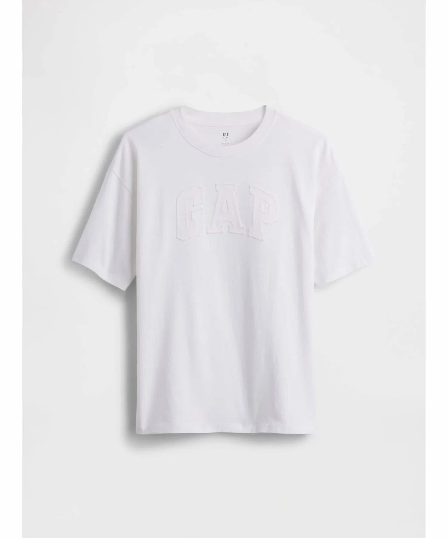 (K) Футболка свободного кроя с логотипом GAP (детская), OPTIC_WHITE