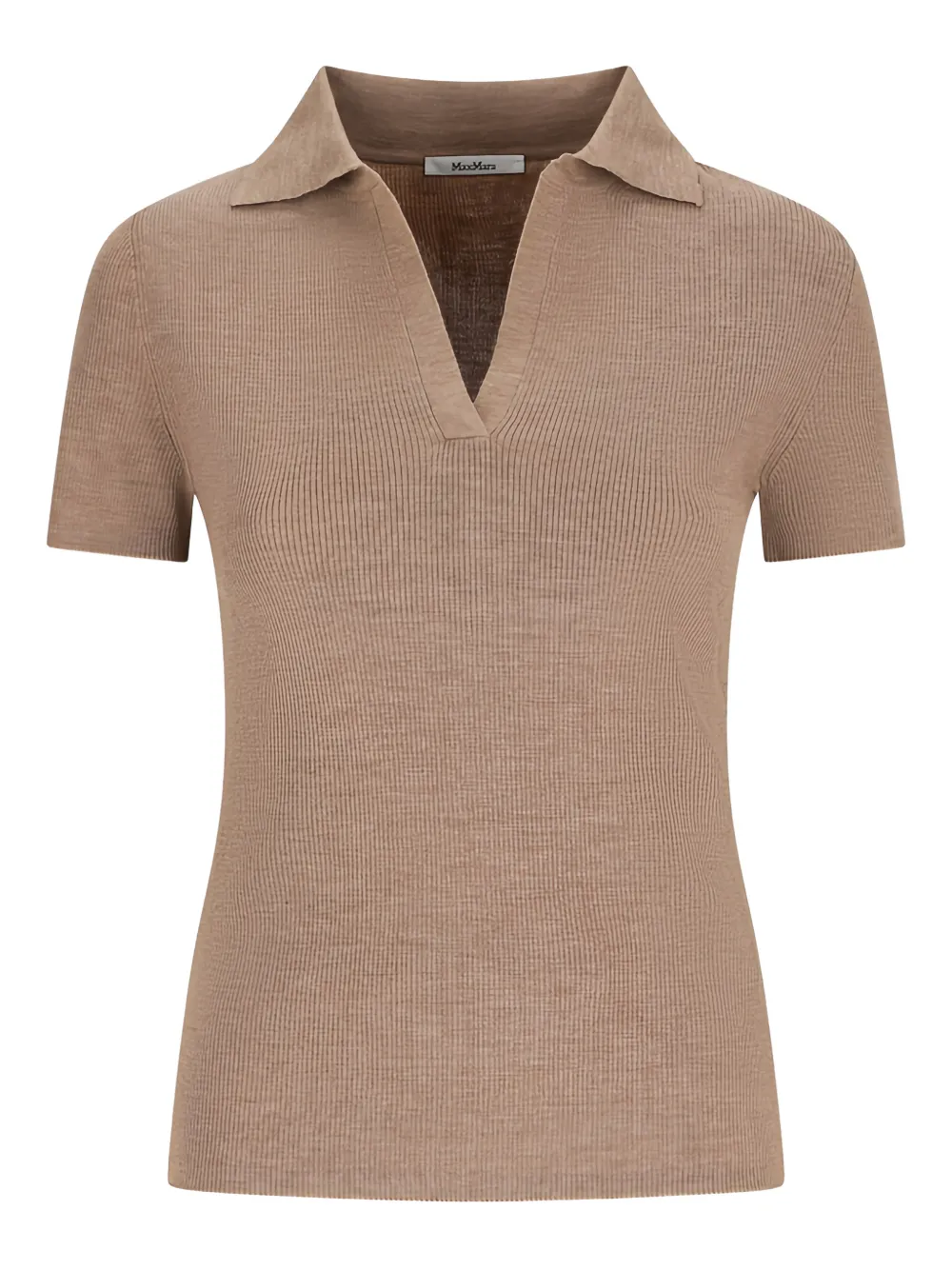 Топ с V-образным вырезом Max Mara, коричневый