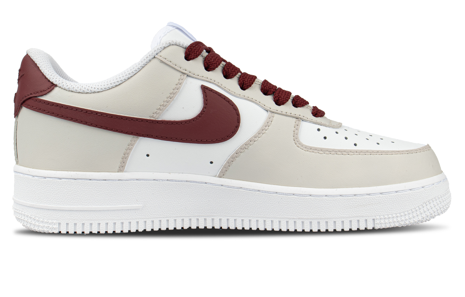 Air Force 1 Leather Coverage Low top Skateboard Shoes Unisex Beige Umber Nike, бежевый коричневый — фото 3