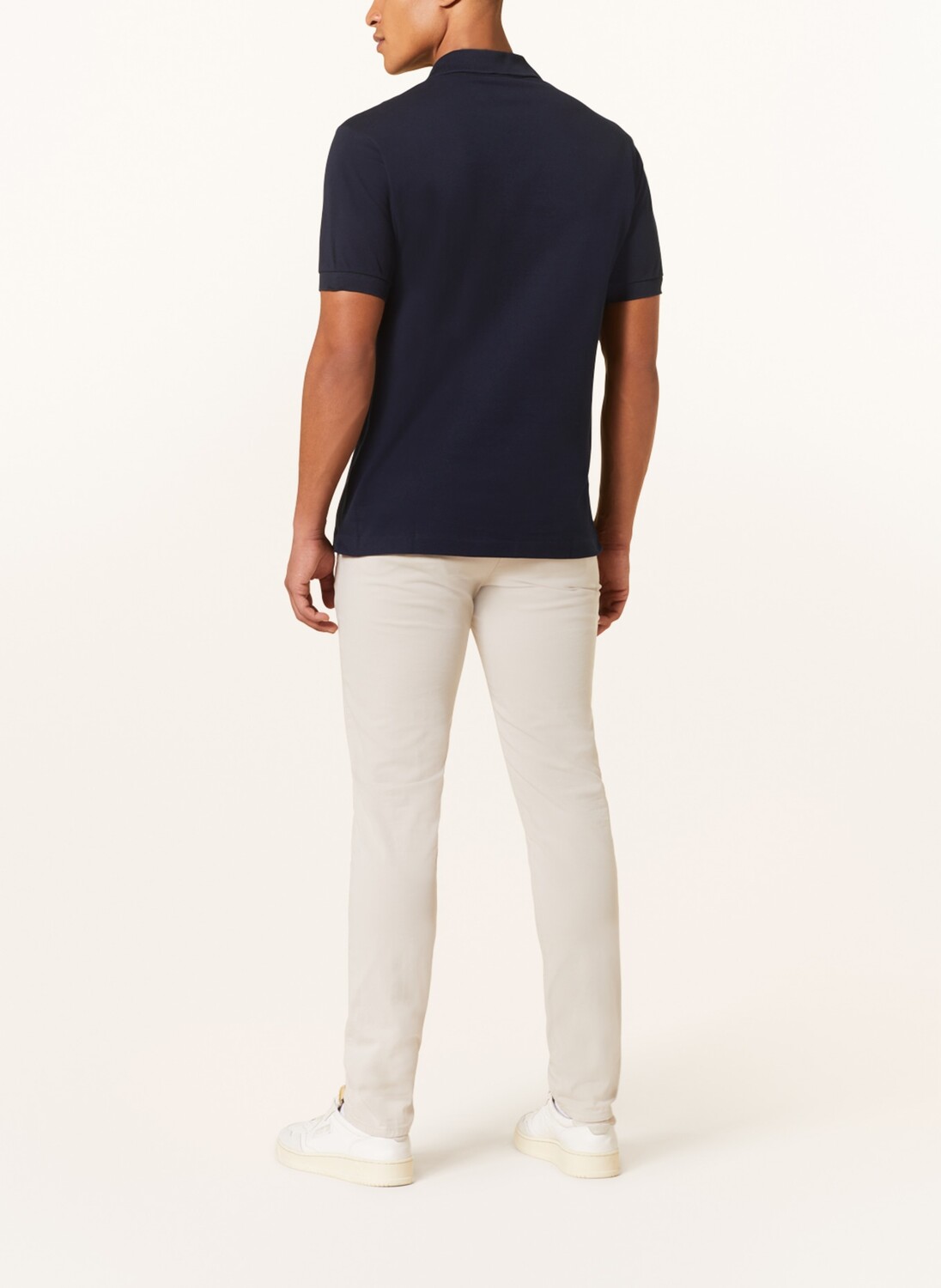 Классическая рубашка-поло из пике LACOSTE, цвет 166 NAVY BLUE — фото 3