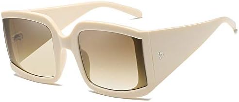 

Солнцезащитные очки большого квадратного размера 2027 года для женщин, белые, с серебристыми зеркальными заклепками, мужские, массивные, женские, винтажные MTZJH, C3 Beige Tea