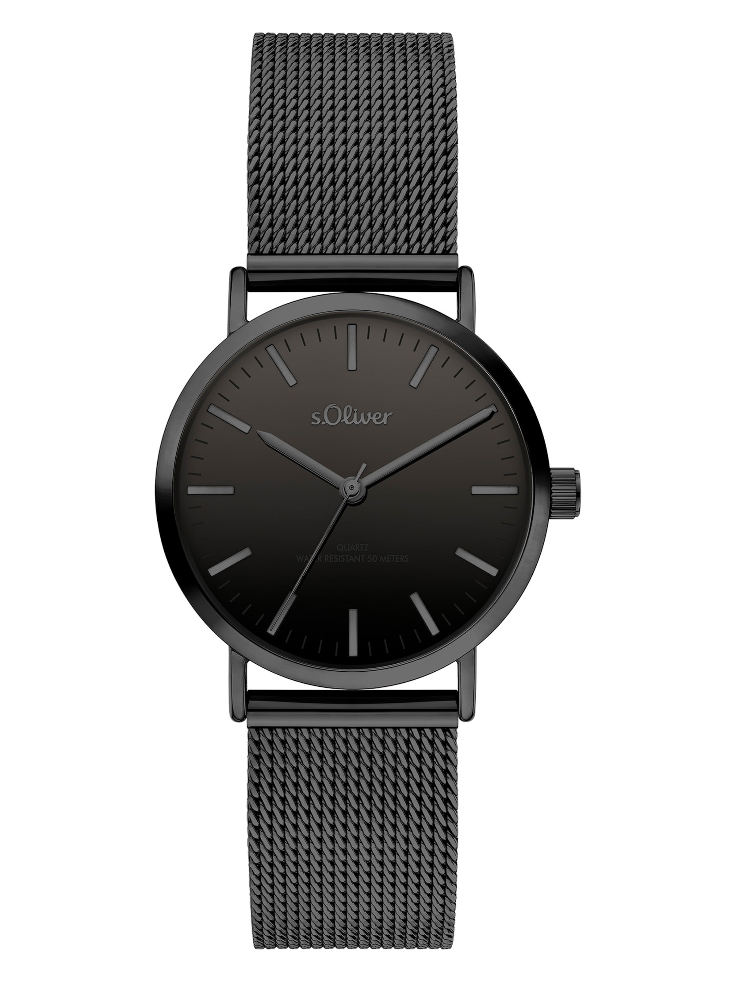 

s.Oliver Аналоговые часы в черном цвете