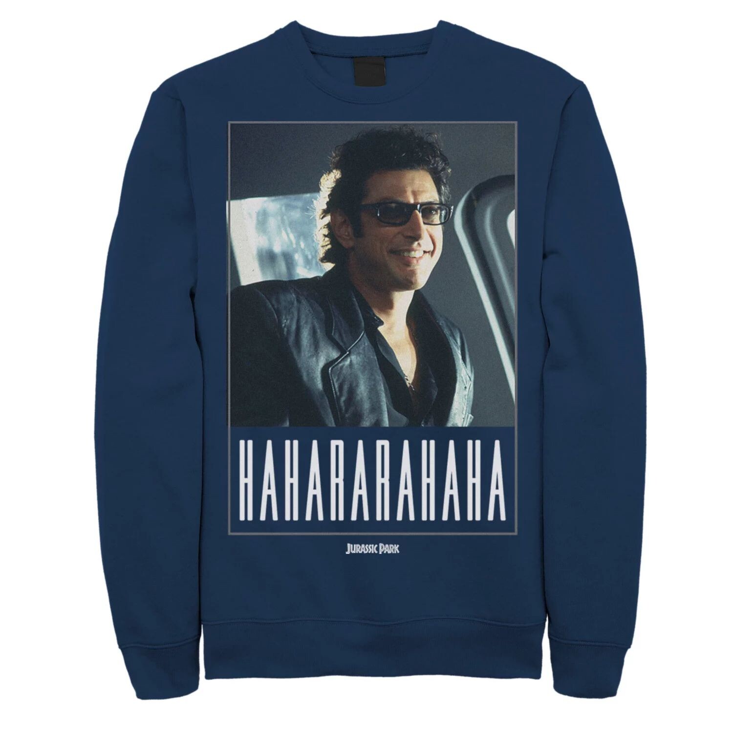 

Мужской свитшот «Парк Юрского периода» Ian Malcolm Hahararahaha, Blue Licensed Character, синий