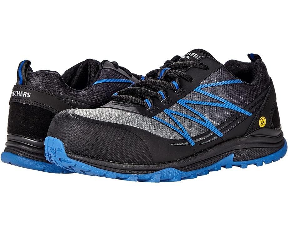 

Кроссовки SKECHERS Work Puxal ESD Composite Toe, цвет Black/Blue, Серый, Кроссовки SKECHERS Work Puxal ESD Composite Toe, цвет Black/Blue