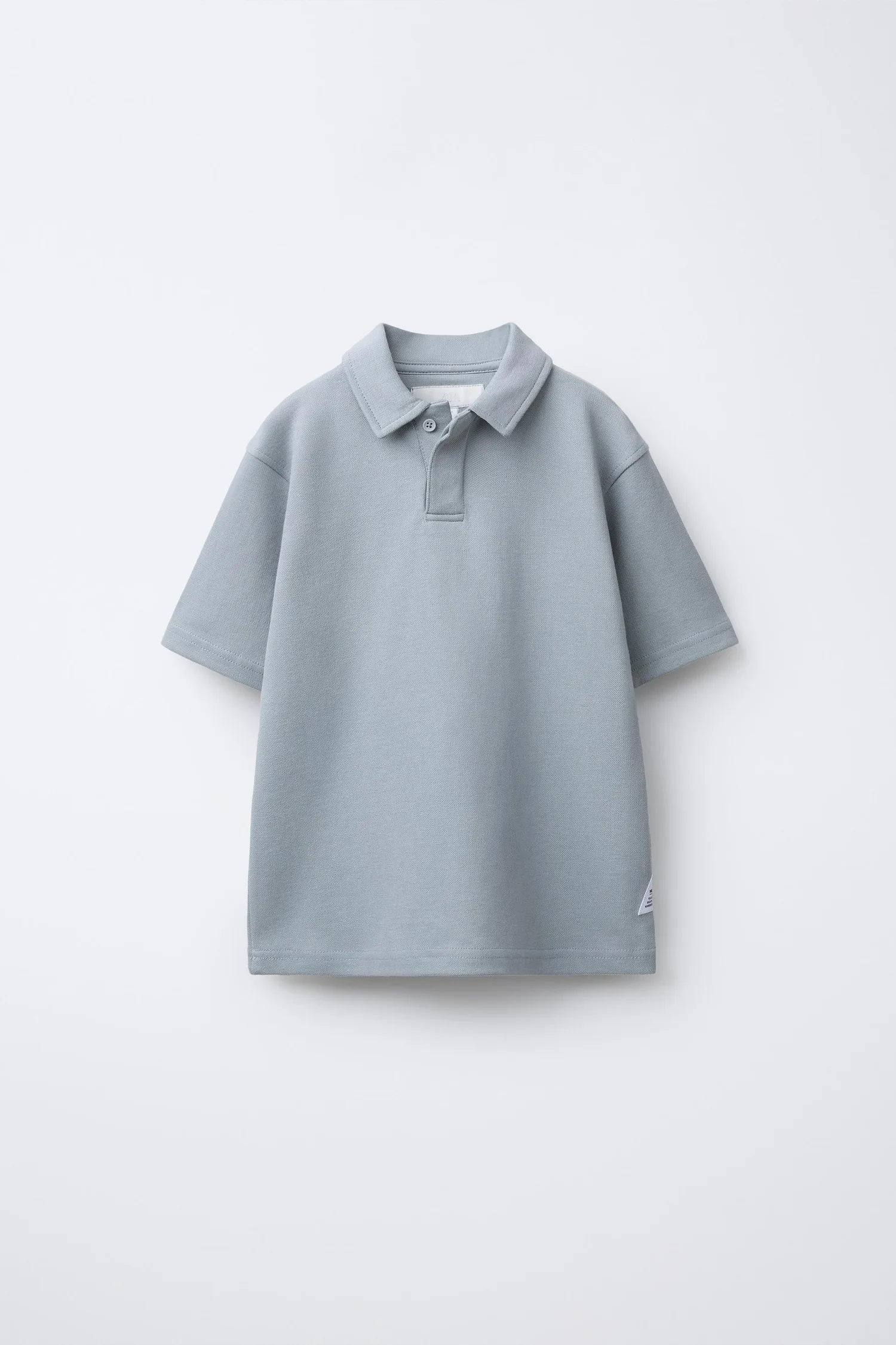 Комплект из поло и брюк из пике с блузкой из трикотажа Zara, жемчужно-серый — фото 2
