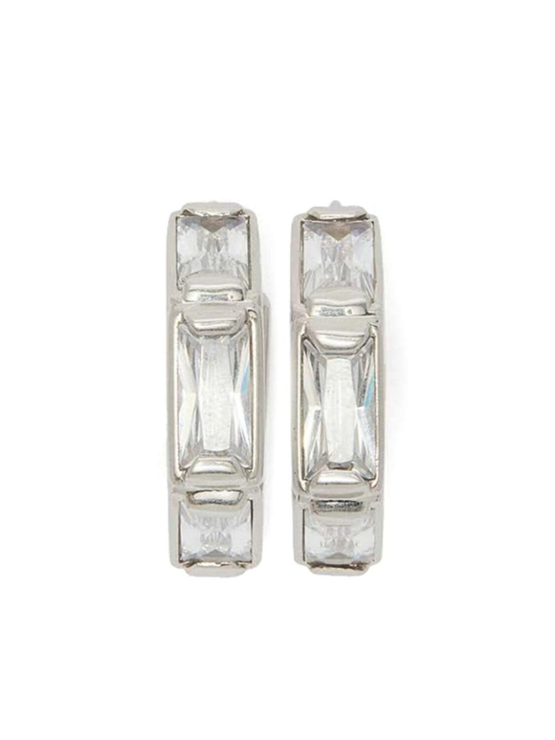 

Серьги-кольца, украшенные кристаллами Jil Sander, серый