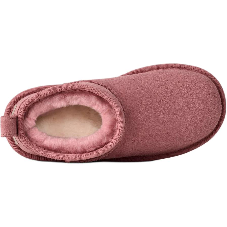 UGG Классические ультра мини детские зимние сапоги Suede Pink Kids' — фото 4