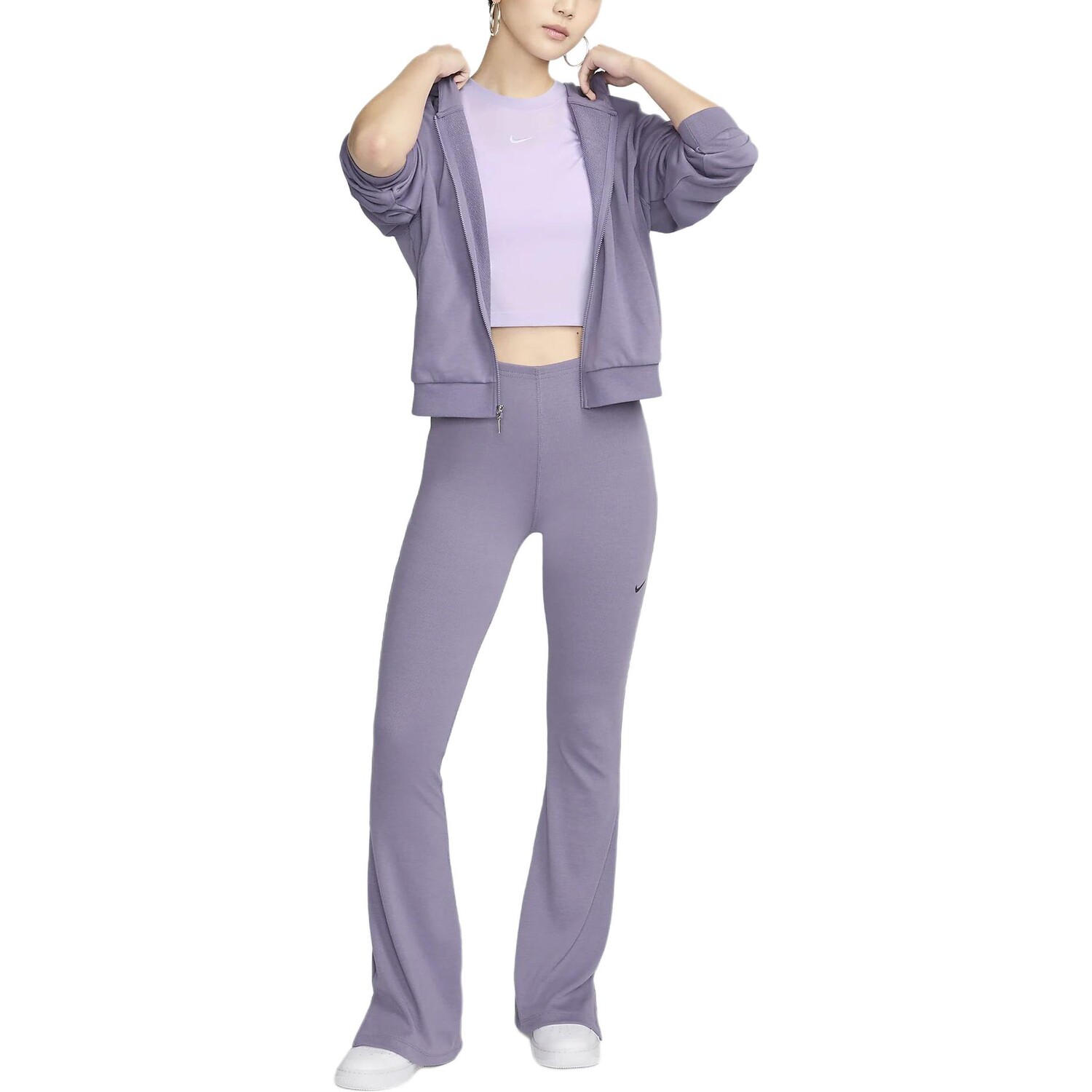 Футболка Nike Sportswear Essential Slim-Fit Crop FB2874-511, сиреневый — фото 3