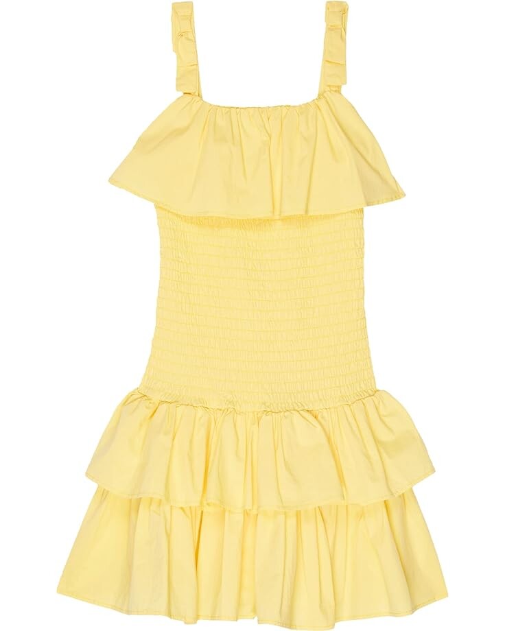 

Платье HABITUAL girl Ruffle Smocked Drop Waist Dress, желтый