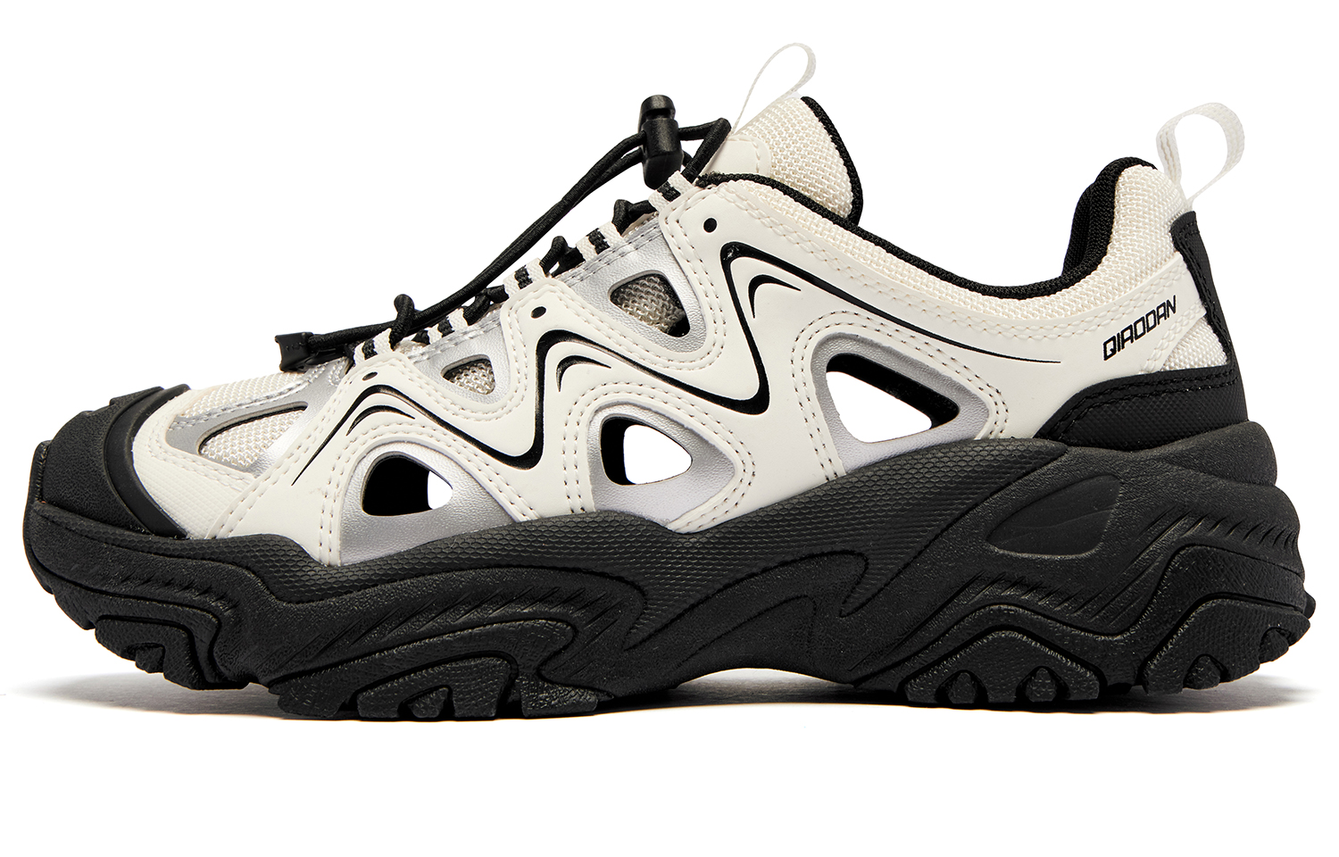 QIAODAN Сандалии Slip Resistant Breathable Abrasion Resistant River Trekking Shoes Women's White Black