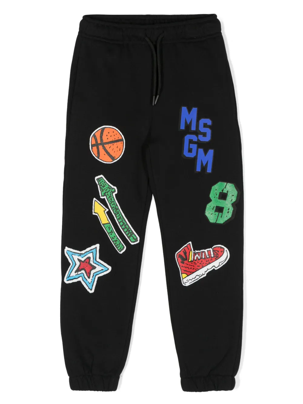 

Спортивные брюки с принтом MSGM Kids, черный