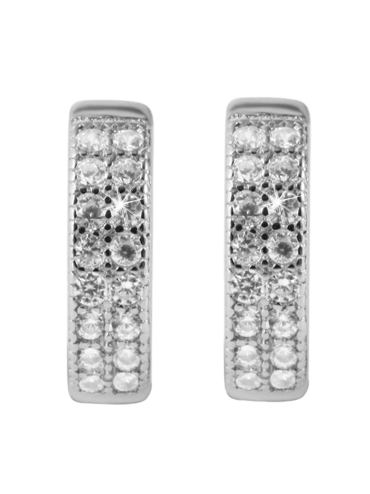 

Adeliás Женские серьги - серьги-кольца на шарнирах из серебра 925 пробы с кубическим цирконием в серебре