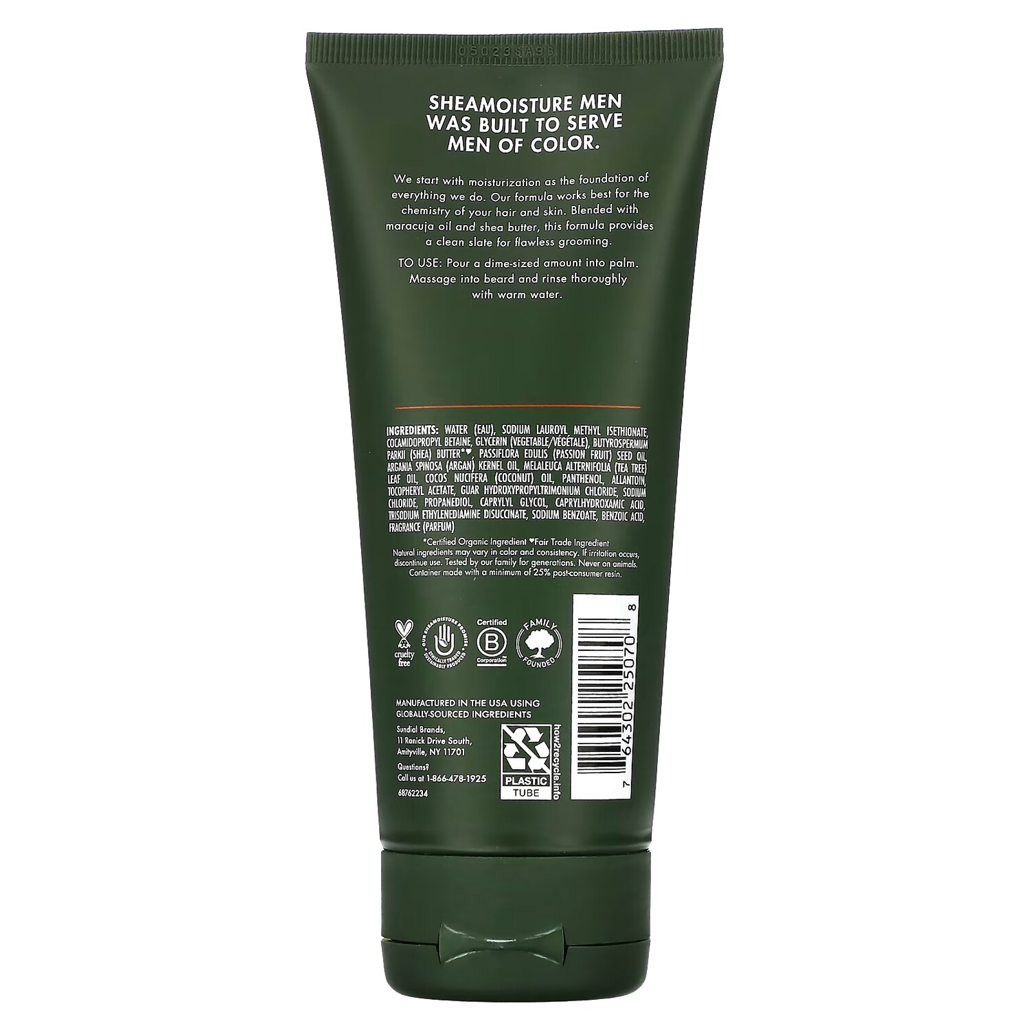 SheaMoisture Мужское средство для очищения бороды с маслом маракуйи и маслом ши, 6 жидких унций (177 мл) — фото 2