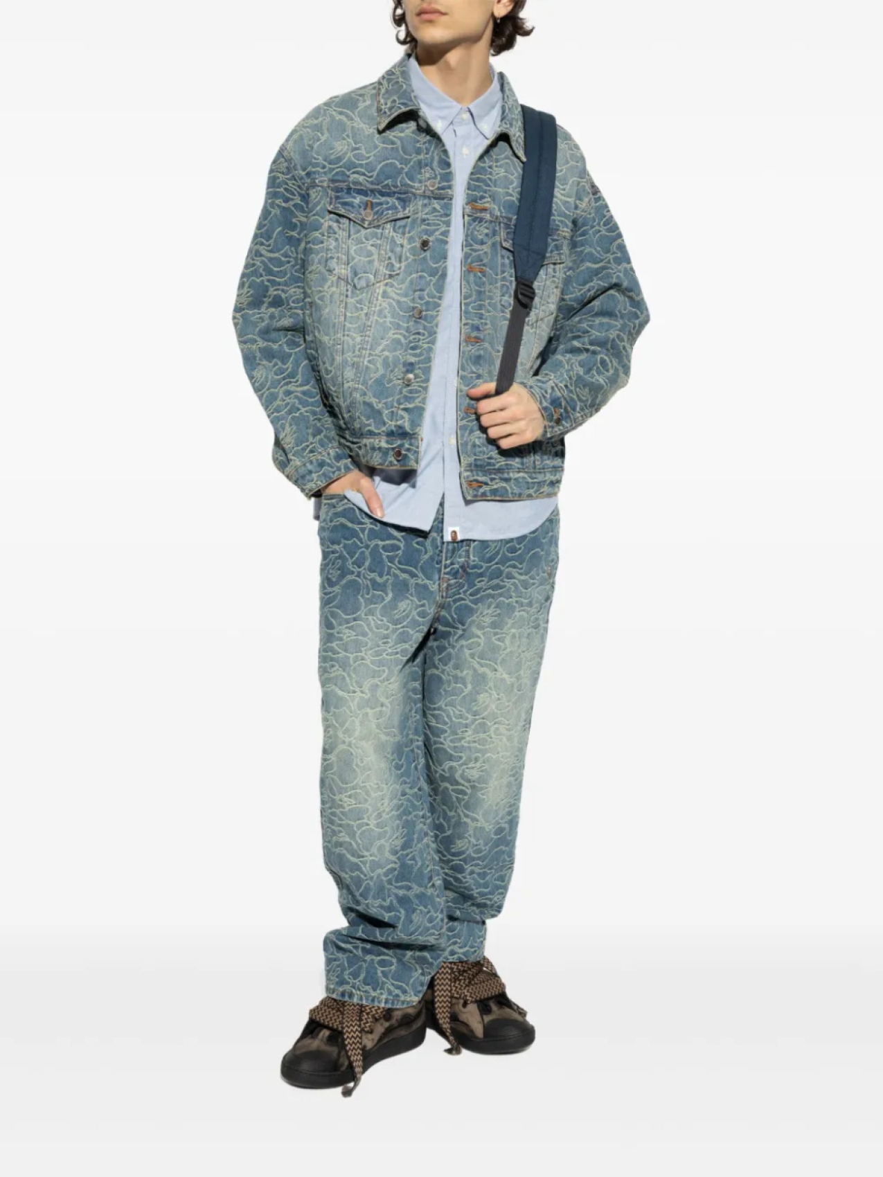

Брюки прямого кроя BATHING APE A Bathing Ape, синий