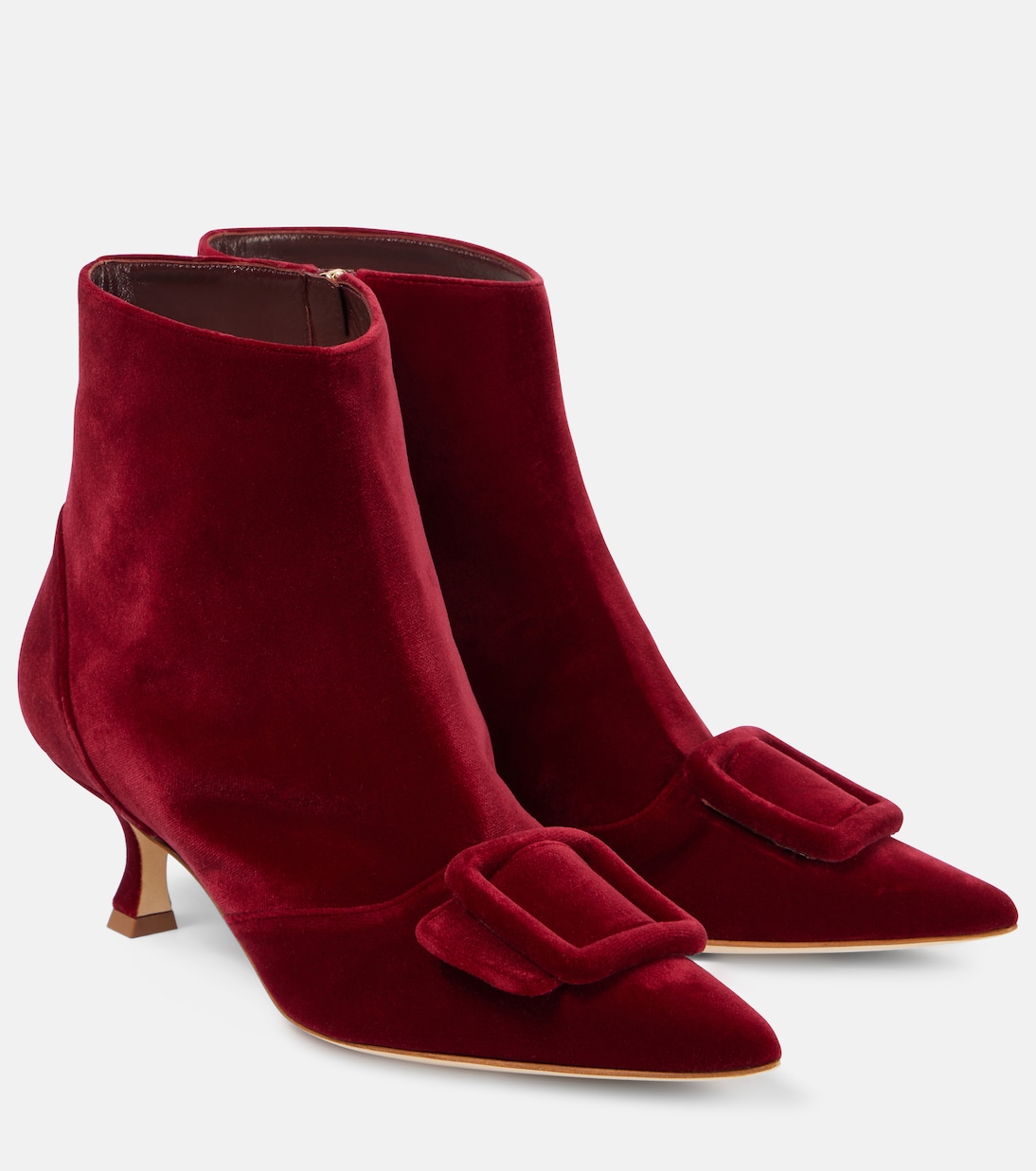 Байлоу бархатные ботильоны Manolo Blahnik, 6037 Dred