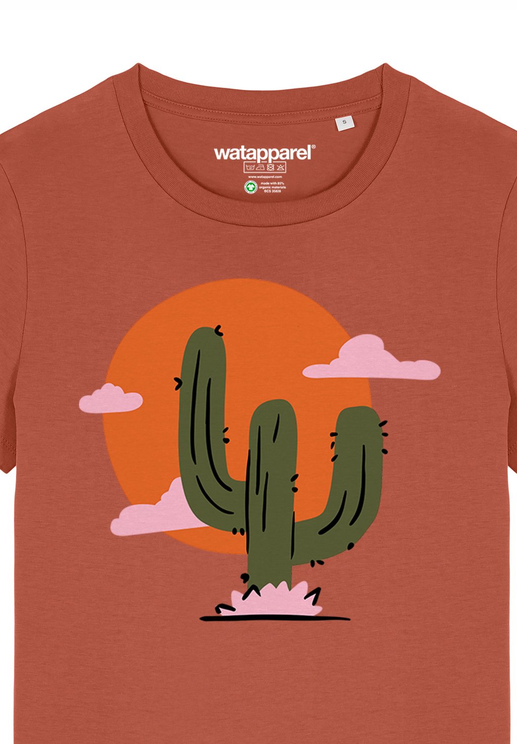 

Футболка с принтом KAKTUS IM SONNENUNTERGANG watapparel, коричневый