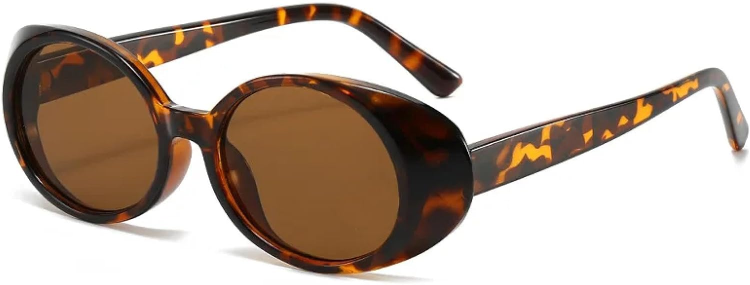 

Солнцезащитные очки с защитой UV400 | Круглые градиентные очки в стиле панк | Для женщин и мужчин, для занятий спортом на открытом воздухе и вождения DSVIGF, Leopard-brown