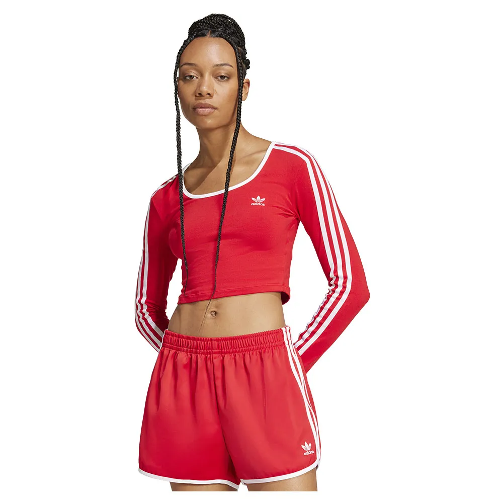 

Футболка adidas Originals Adicolor 3 Stripes Crop, красный