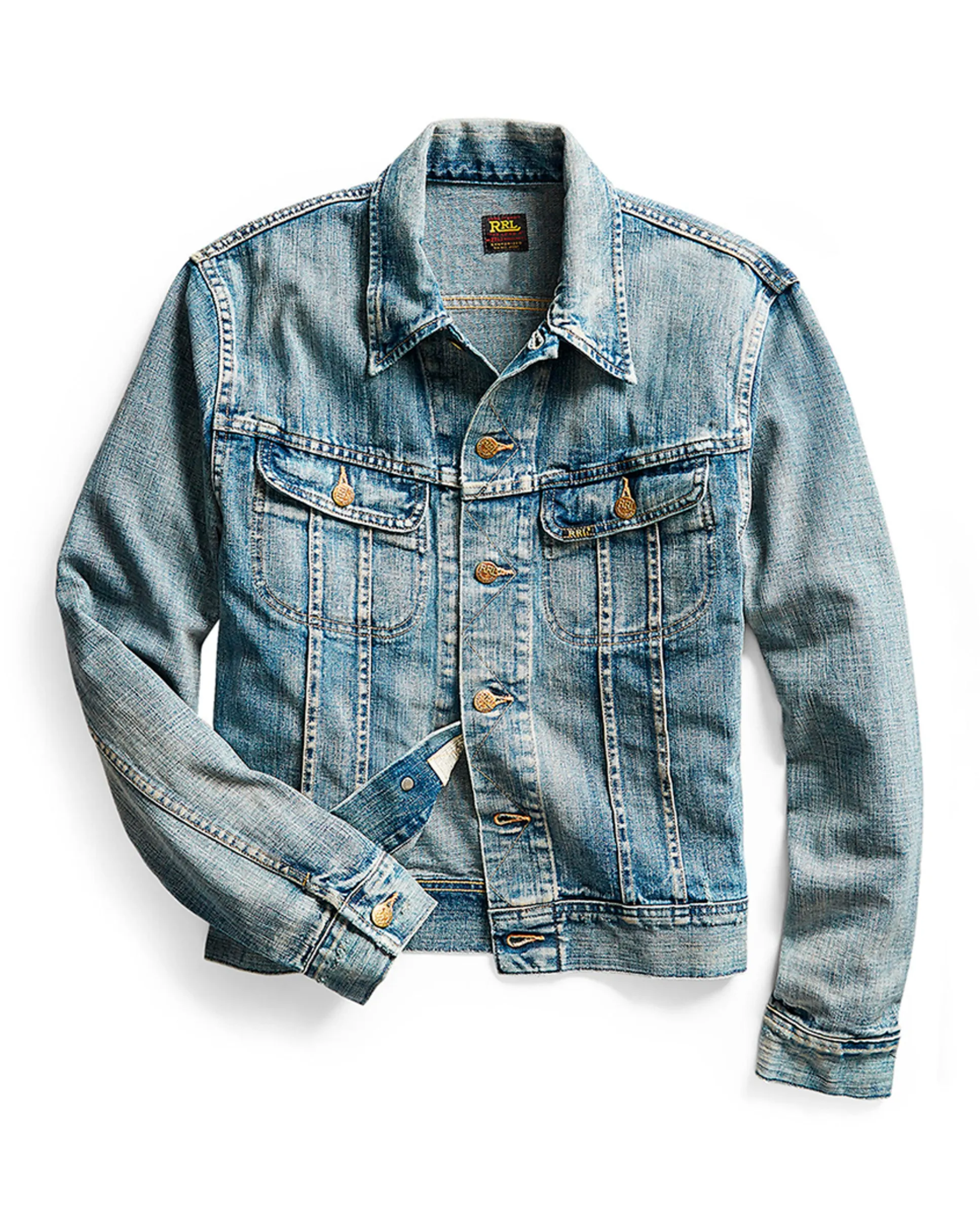 

Мужская джинсовая куртка-траккер Leeland Polo Ralph Lauren, светло-голубой