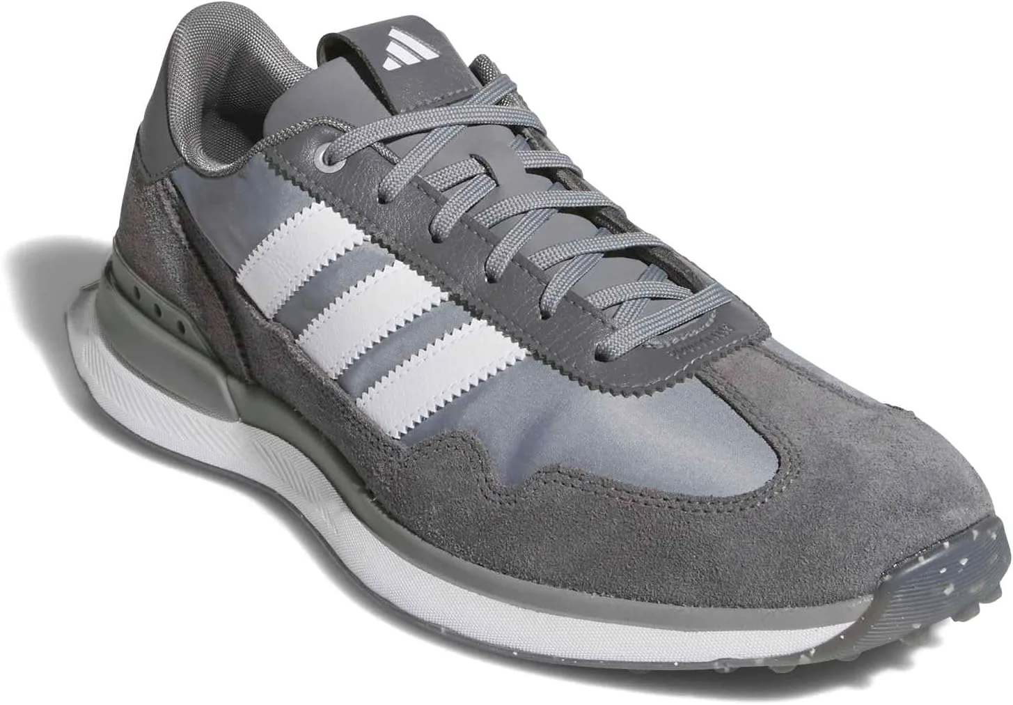 Мужские гольф-кроссовки Adidas Golf S2G 26 из текстиля без шипов, серый/белый — фото 2