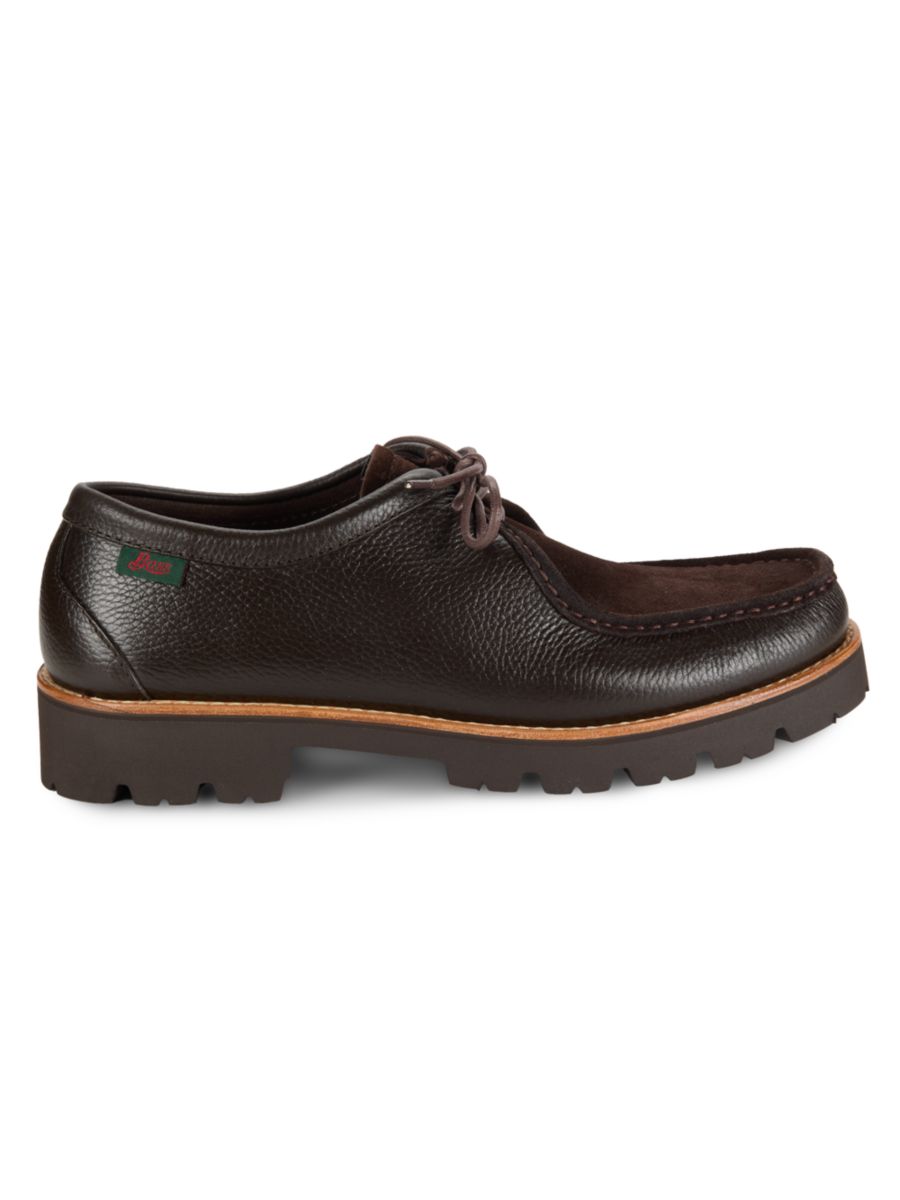 

Низкие туфли из кожи и замши Wallace GH Bass, цвет Chocolate
