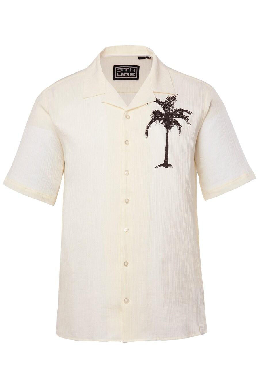 

Рубашка на пуговицах классического кроя STHUGE, Off white