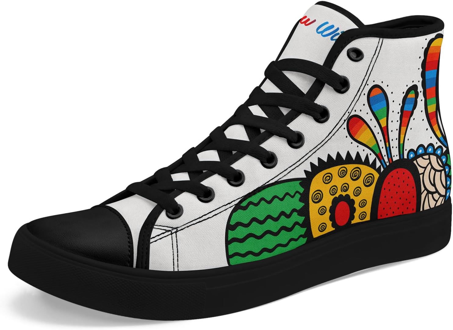 

Стильные высокие кеды из холщовой ткани AWSOLE для мужчин и женщин, модные художественные дизайны, различные яркие стили, плоские кроссовки для ходьбы, черный/красный/синий/зеленый/желтый