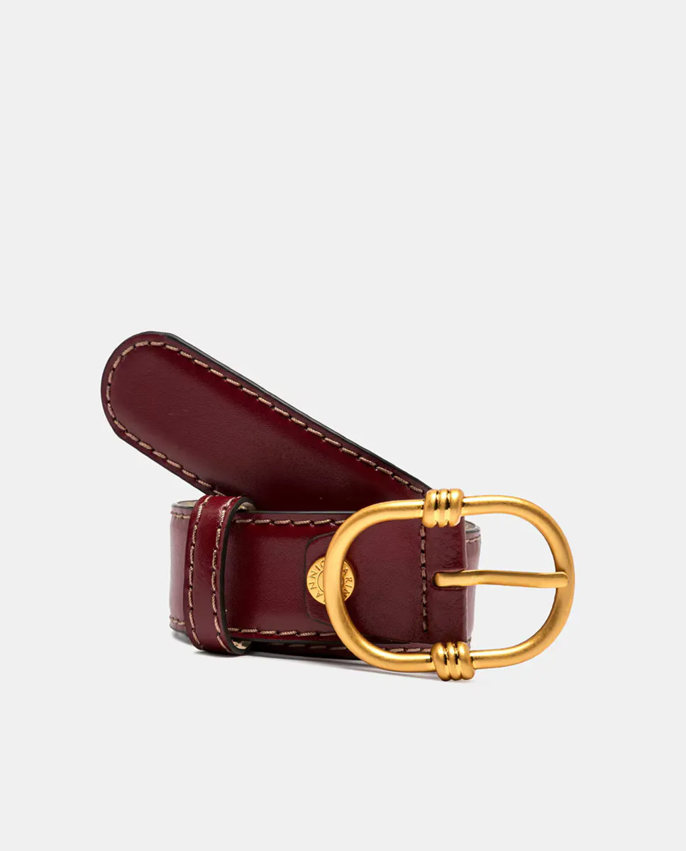 

Ремень Gianni Chiarini с минималистичной линией Из гладкой кожи, цвет Burdeos