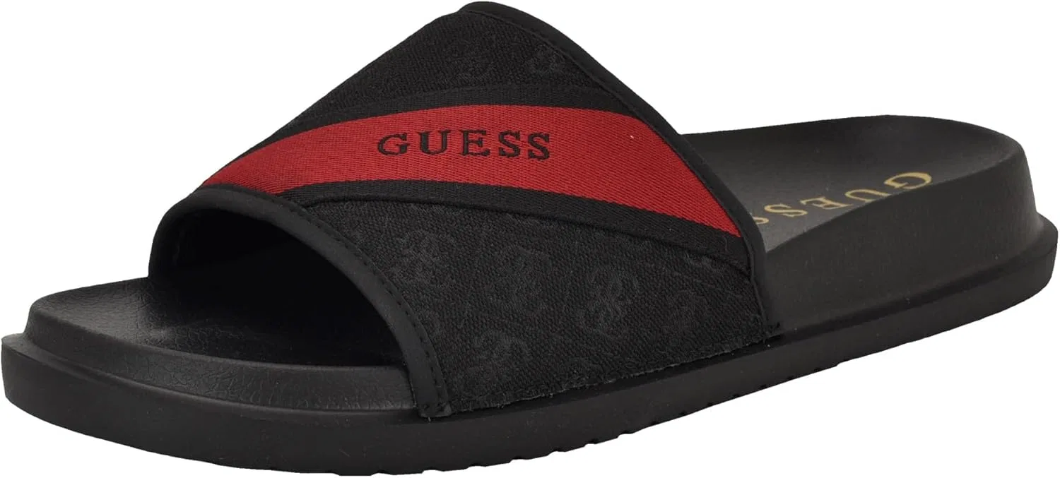 Мужские сандалии-шлепанцы GUESS Vellden, Black Logo Multi 001