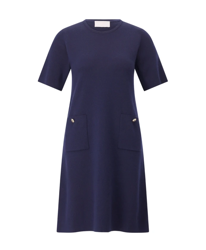 

Мини-Платье из мериносовой шерсти Hemisphere, синий