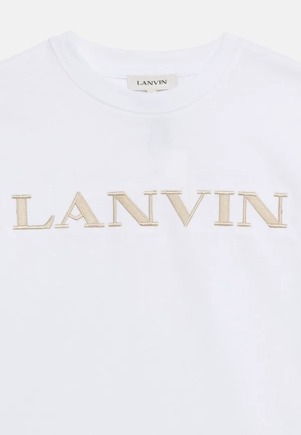 Футболка с короткими рукавами, унисекс, с принтом. Lanvin, White — фото 4