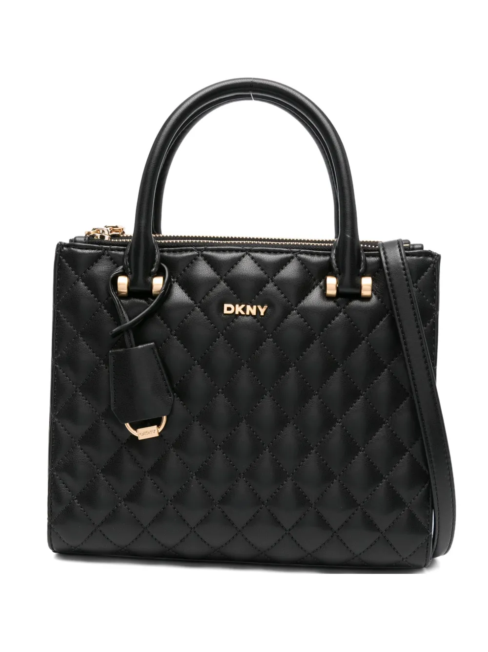 

Стеганая сумка-тоут DKNY, черный