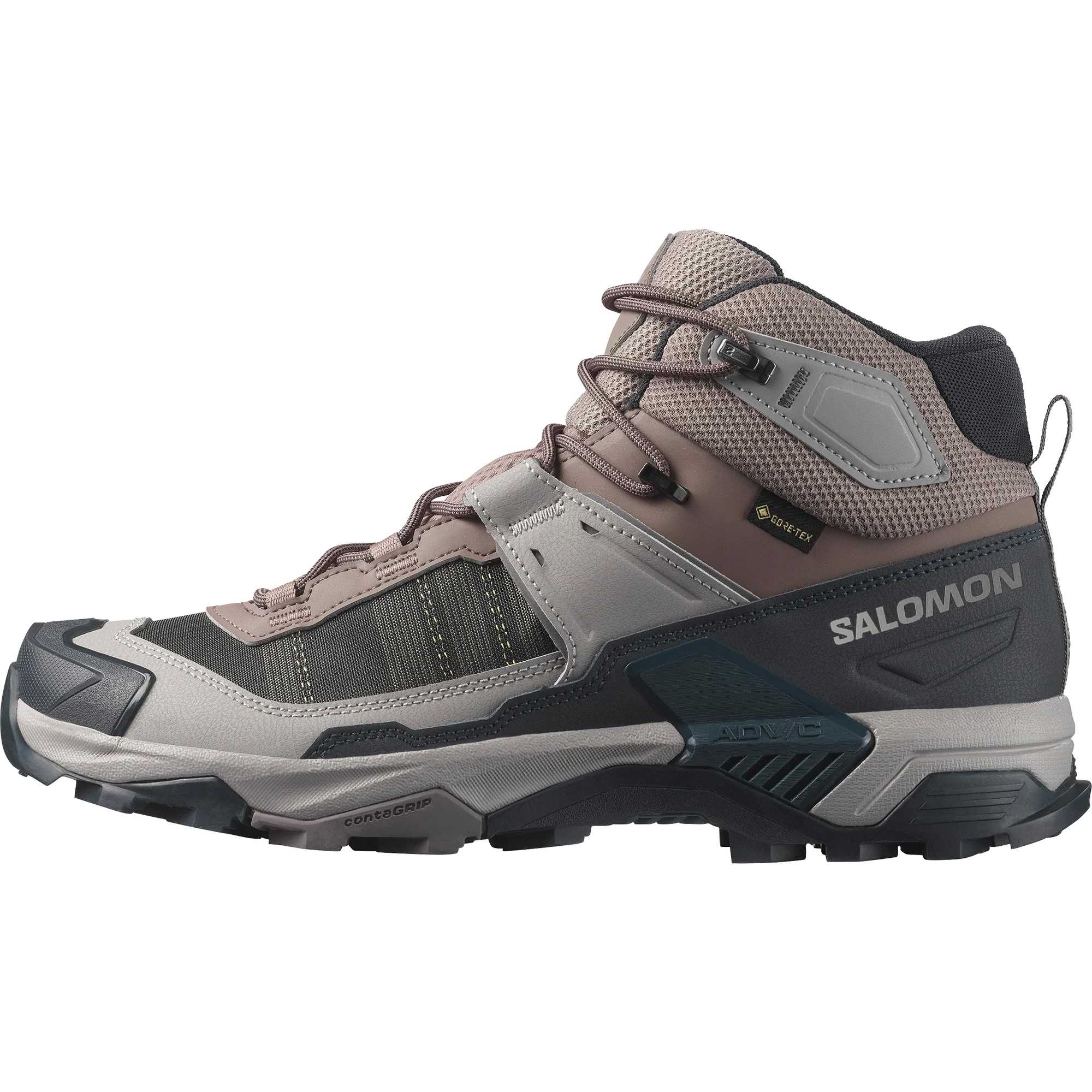 

Кроссовки X ULTRA 5 Shock Absorbers Waterproof Support Rebound Mid top Mountaineering Hiking Shoes Men's SALOMON, серый/темно-синий
