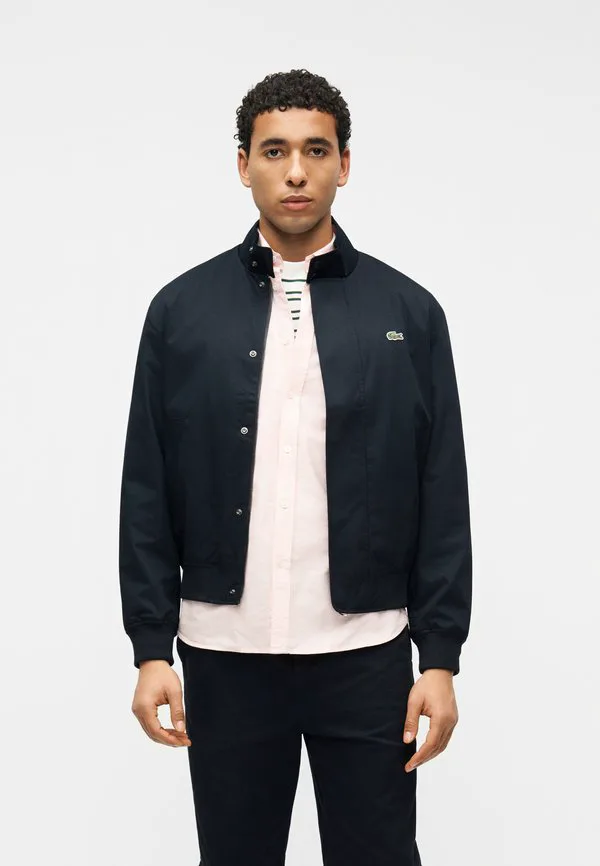 Куртка-Бомбер Lacoste Abysm, однотонная, темно-синяя