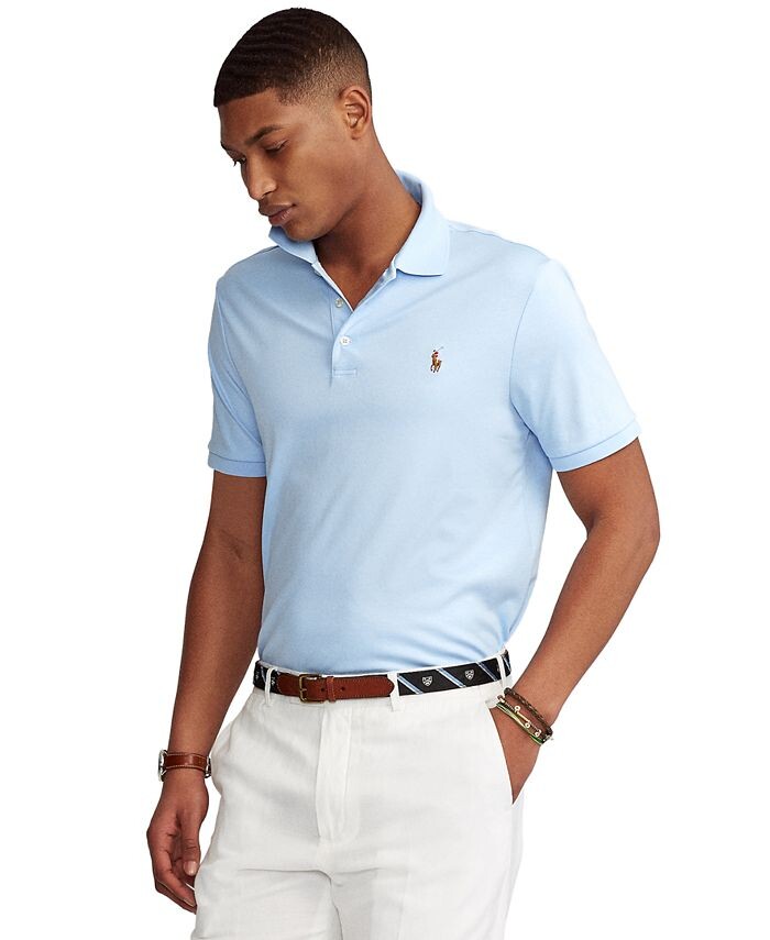 

Мужская рубашка-поло классического кроя из мягкого хлопка Polo Ralph Lauren, цвет Elite Blue