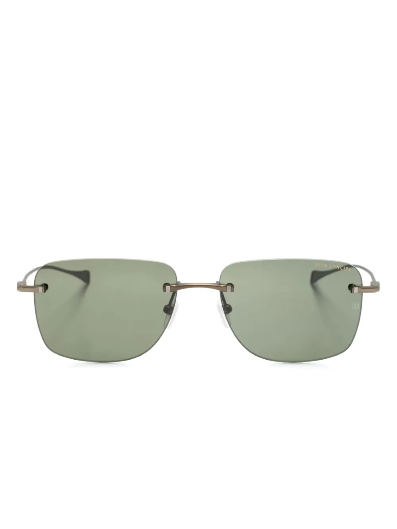 

Dita Eyewear солнцезащитные очки в безободковой оправе, серый