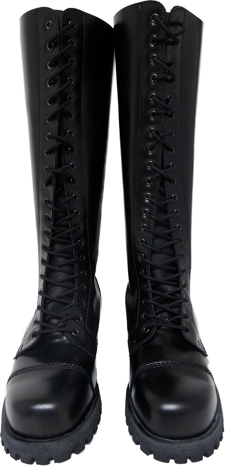 Мужские ботинки Boots Braces England с 20 отверстиями, черные, с защитным стальным носком Boots & Braces England — фото 2