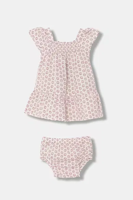 Платье с цветочным принтом United Colors of Benetton, розовый