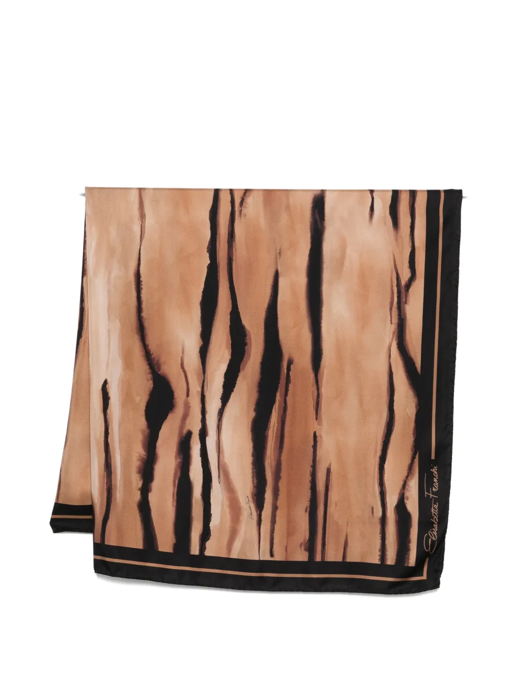 

Шарф с узором Elisabetta Franchi, бежевый