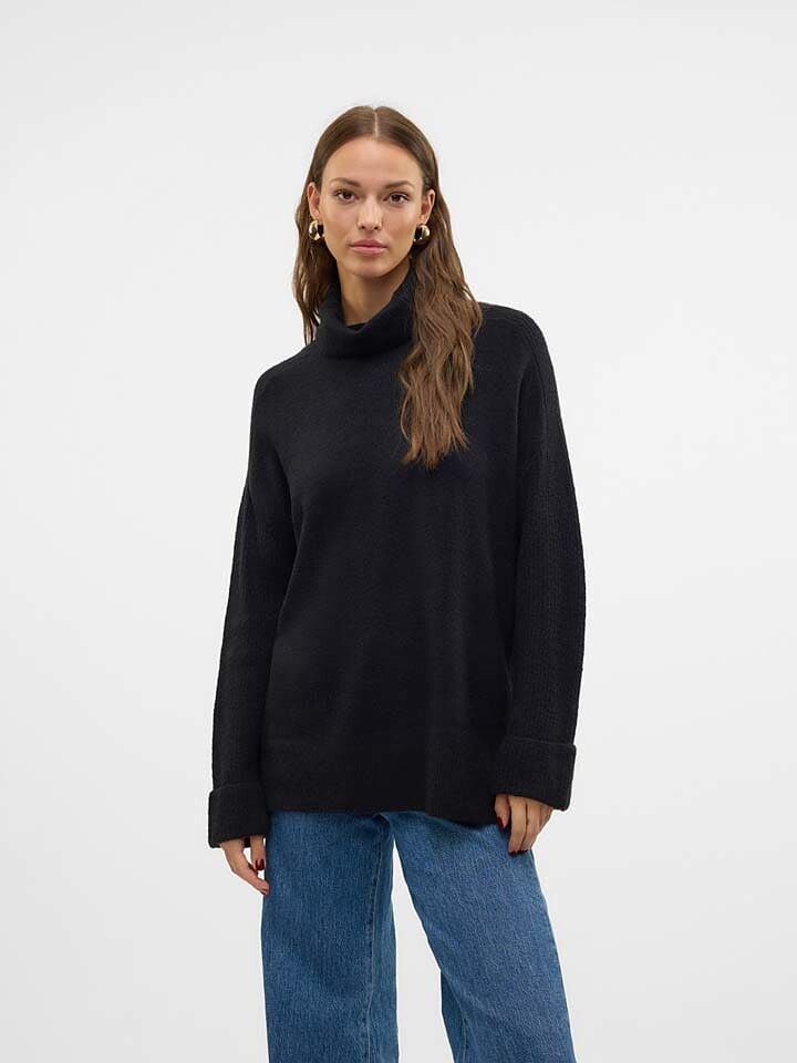 

Пуловер Vero Moda Rollkragenpullover, черный