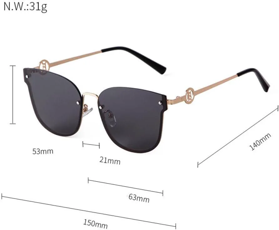 

Солнцезащитные очки MUTYNE для женщин, металлическая модная коричневая оправа, защита от УФ-излучения UV400, роскошные женские солнцезащитные очки, C4 Blue Brown