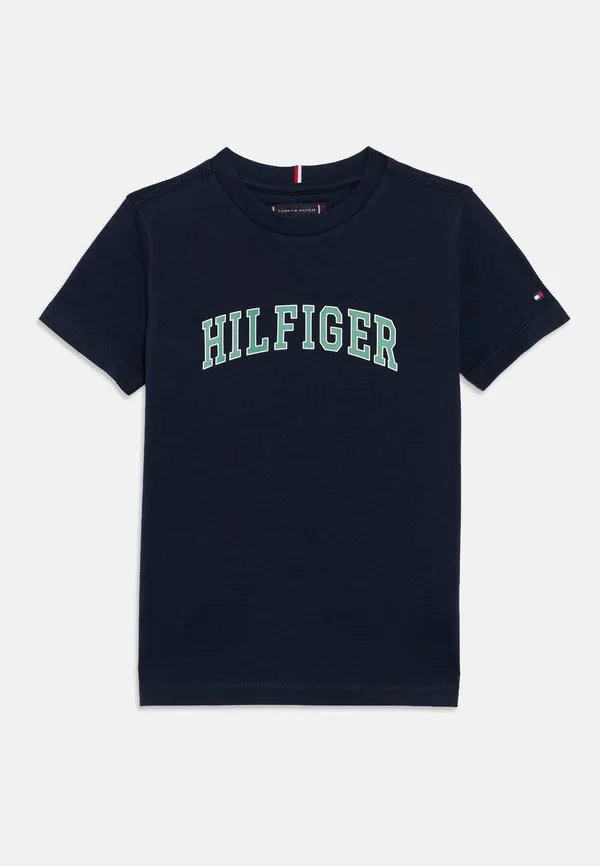 Футболка с круглым вырезом и логотипом Tommy Hilfiger, Dark Night Navy