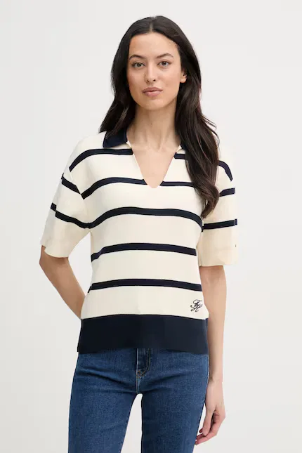 Платье-поло женское трикотажное Tommy Hilfiger, бежевый
