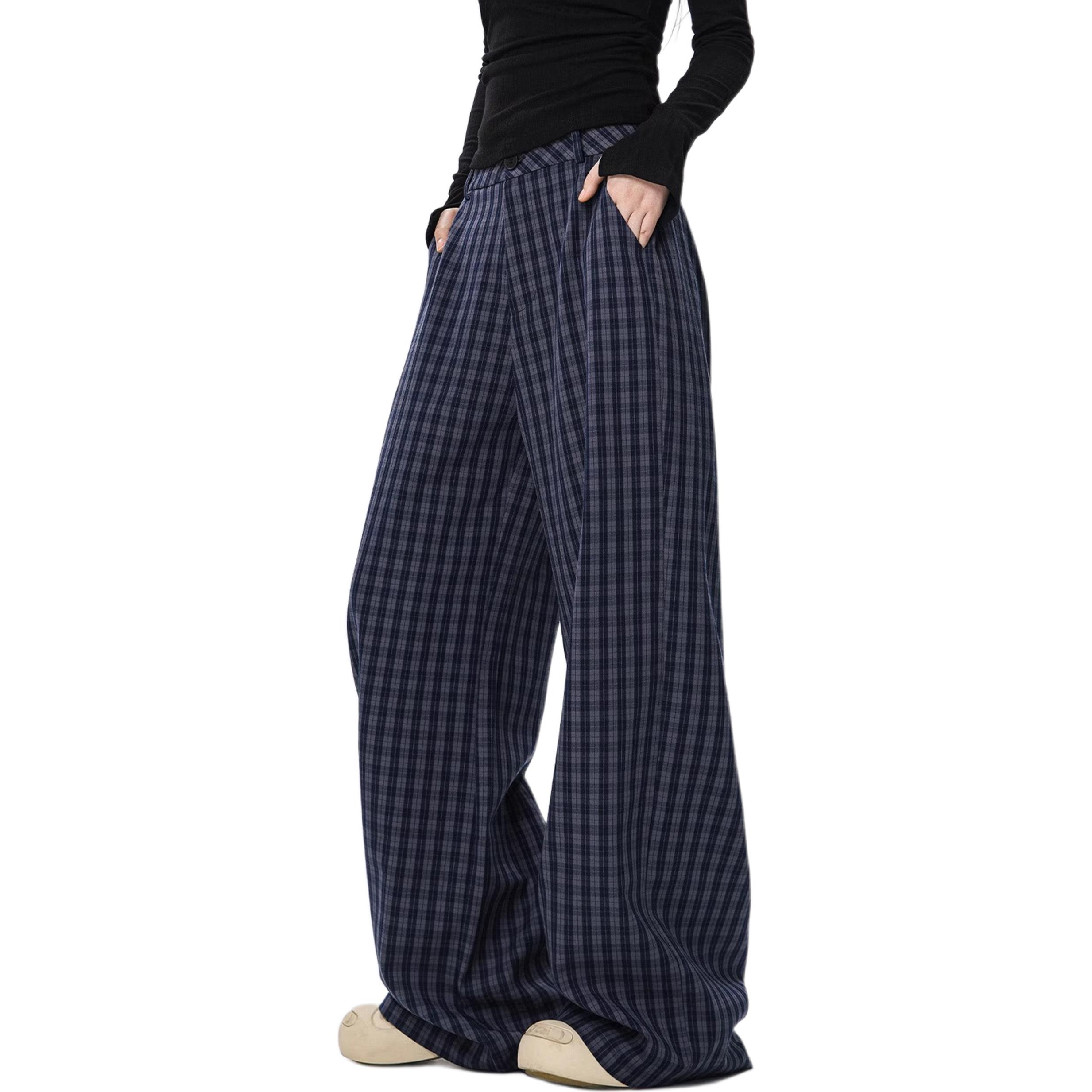 

ZIAREL Повседневные брюки Unisex Blue Moderate Straight Fit